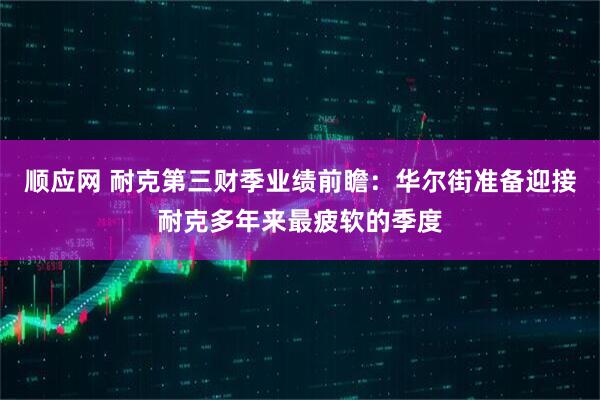 顺应网 耐克第三财季业绩前瞻：华尔街准备迎接耐克多年来最疲软的季度